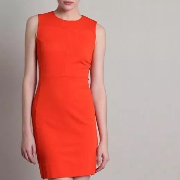 Diane Von Furstenberg DVF Reona Two Tangerine Sheath Dress Size 6 - Picture 1 of 14